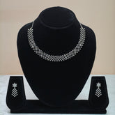 Crystal Mesh Collar Necklace Set-DD10011