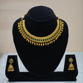 Antique Gold Coin Choker Necklace Set-DD10013