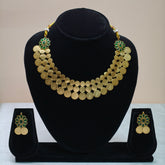Traditional Coin Layered Temple Necklace Set-DD10017