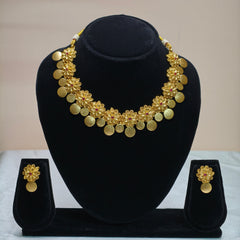 Classic Coin Drop Temple Necklace Set-DD10020