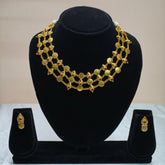 Leaf Pattern Temple Necklace Set-DD10026