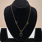 Layered Heart Charm Necklace-DD10033