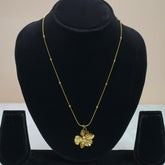 Minimal Floral Drop Pendant Necklace-DD10037