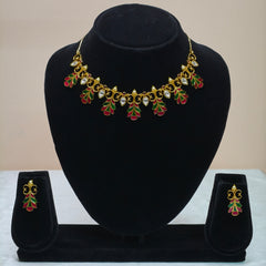 Leaf Motif Necklace Set-DD10043