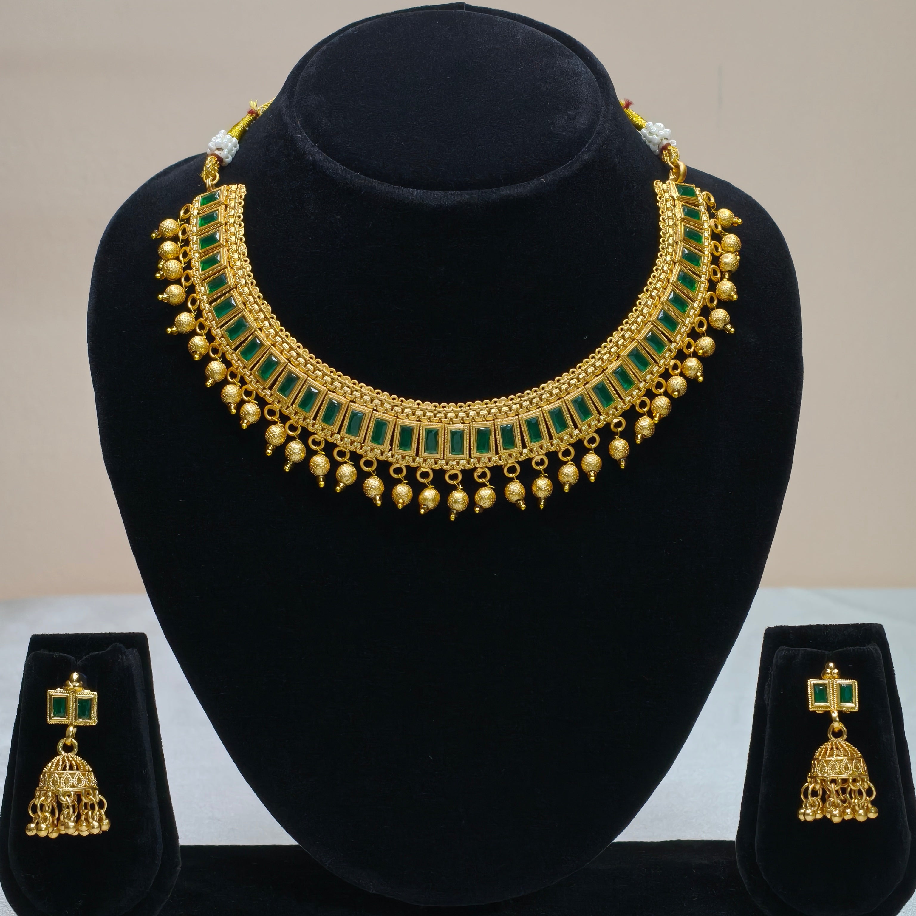 Antique Gold Coin Choker Necklace Set-DD10013