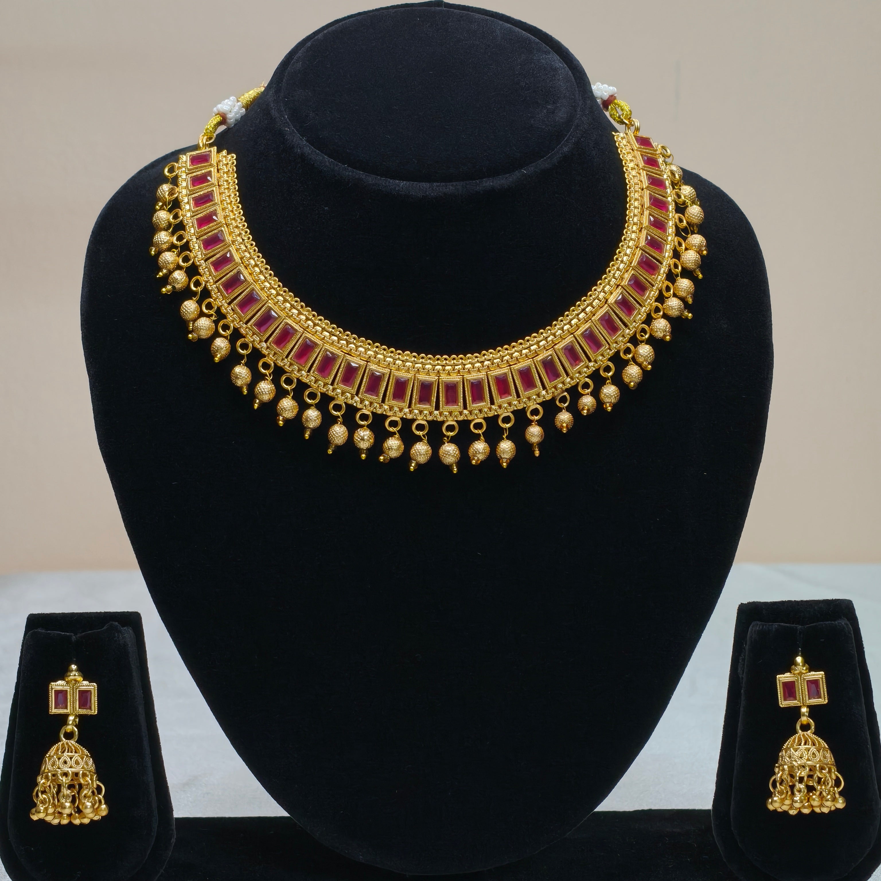 Antique Gold Coin Choker Necklace Set-DD10013