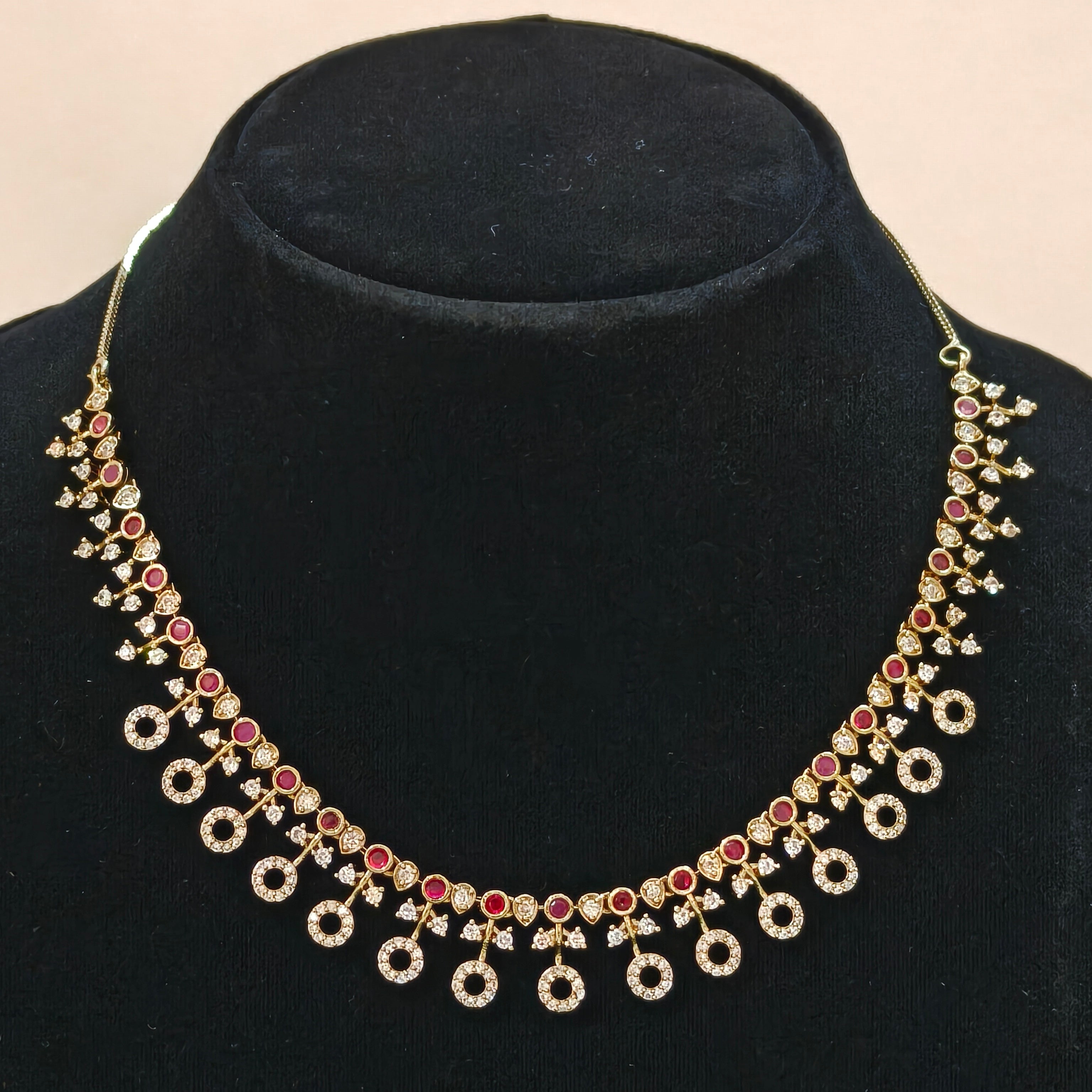 Daredove Kundan Gold-Plated Necklace & Earrings Set – Bridal/Festive Jewellery