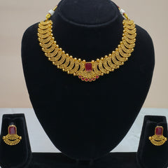 Layered Coin Temple Necklace Set-DD10022