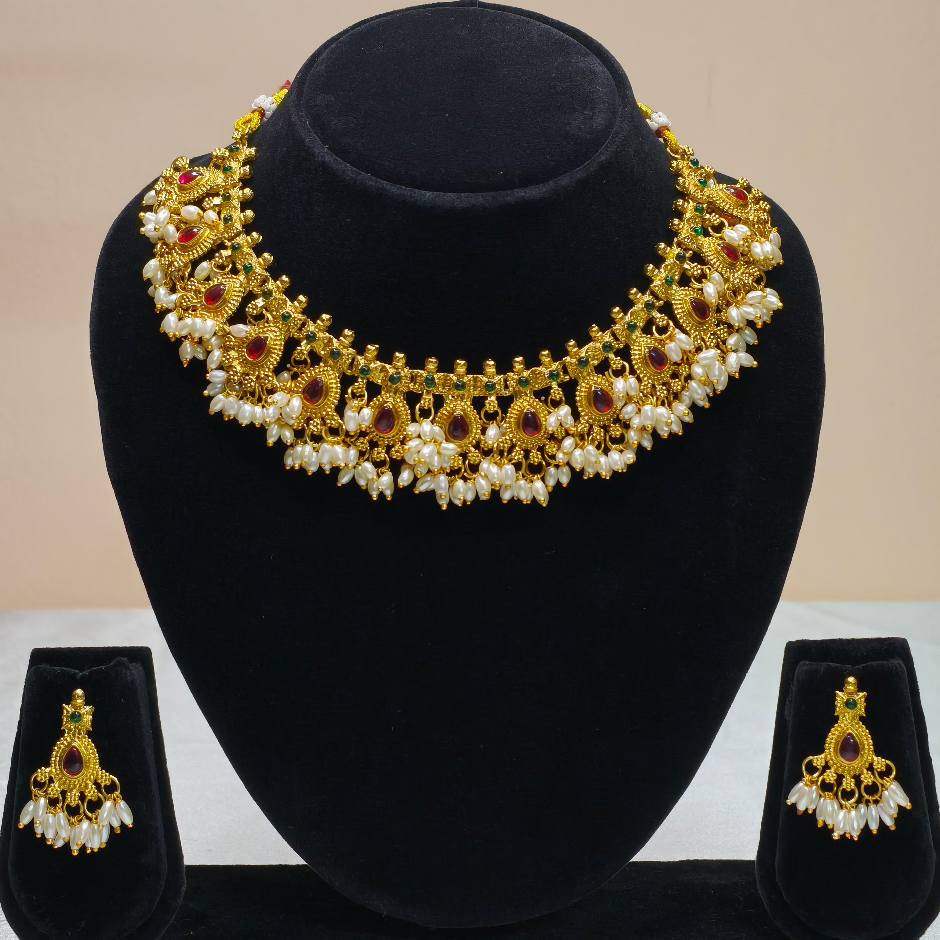 Stone Accent Necklace Set-DD10027