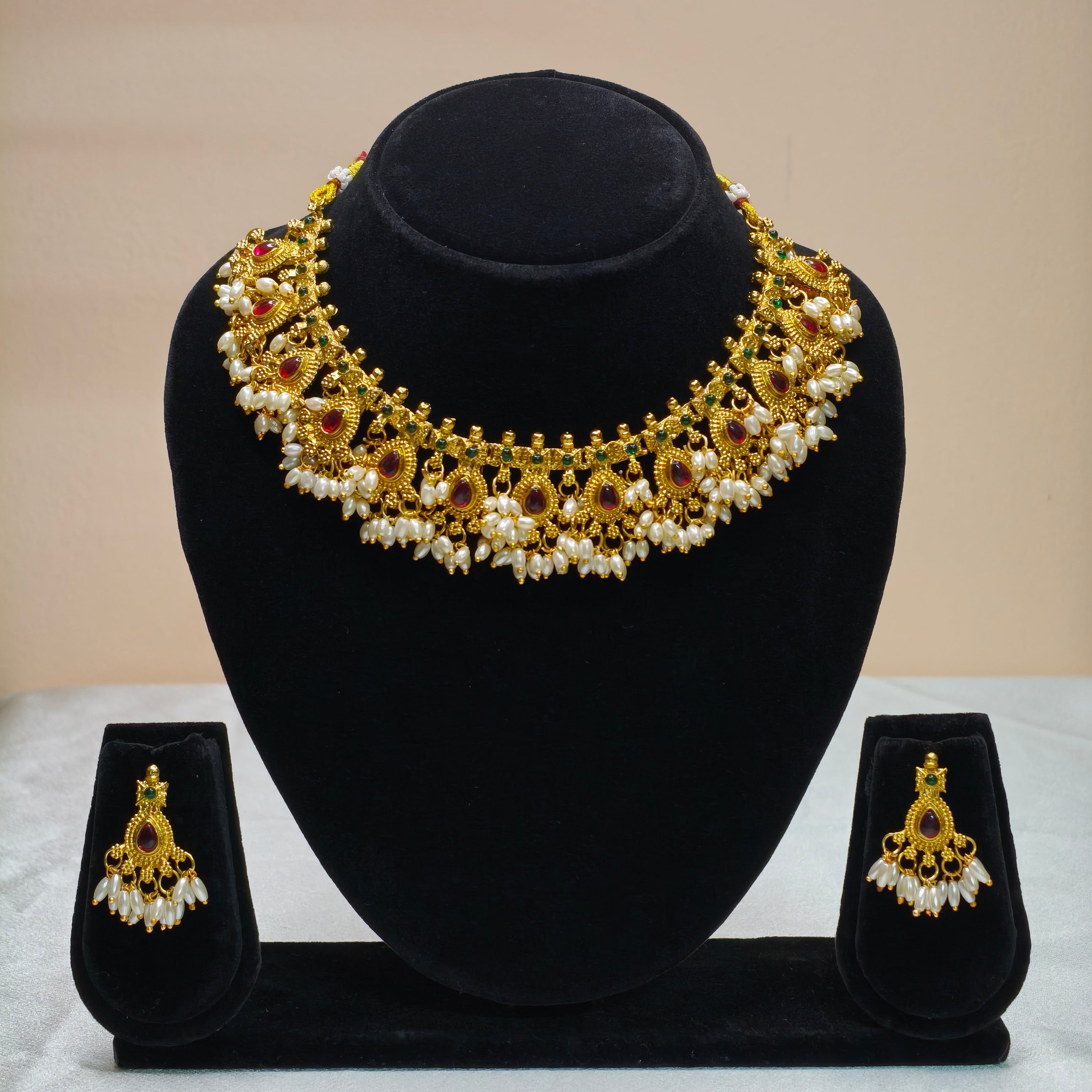 Stone Accent Necklace Set-DD10027