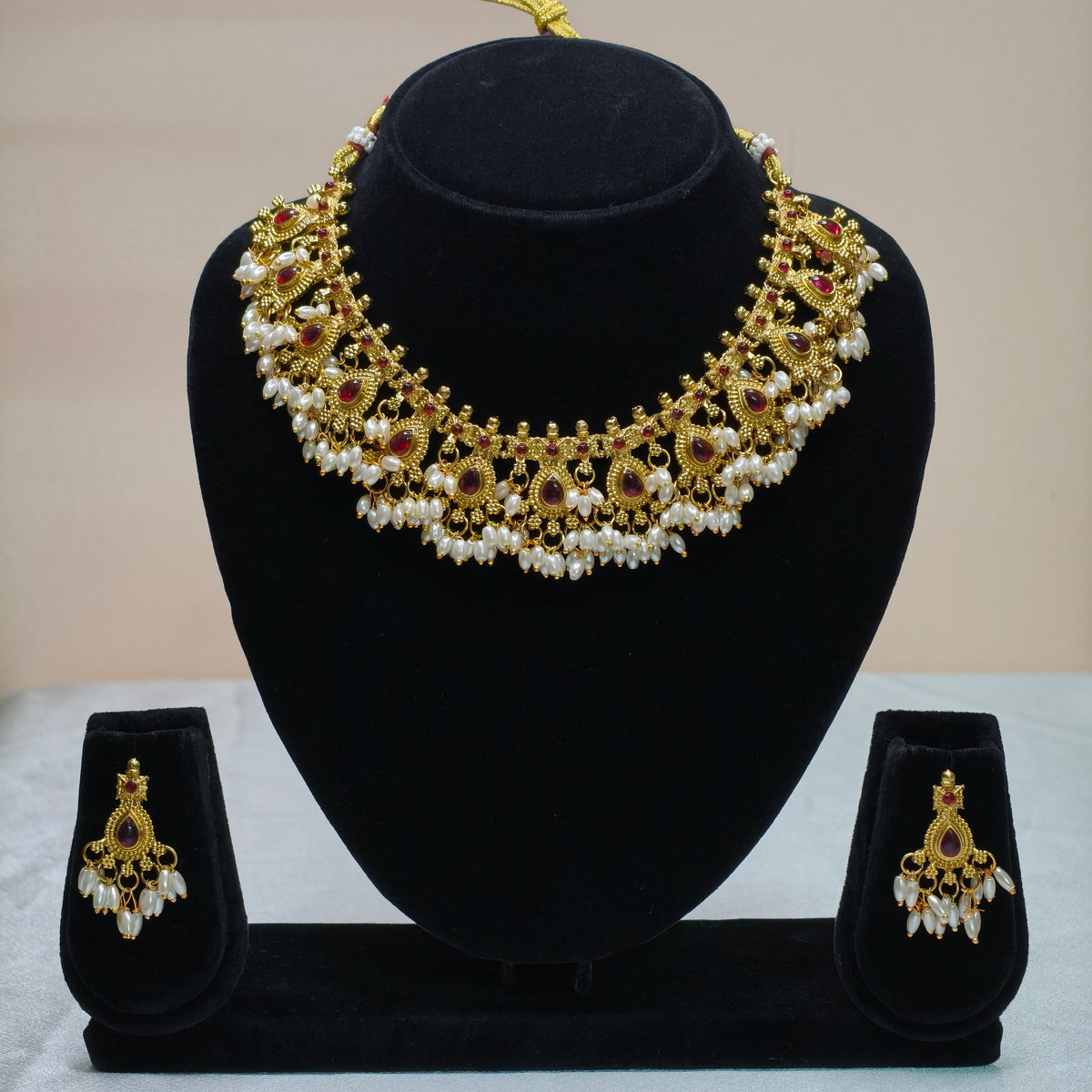 Stone Accent Necklace Set-DD10027