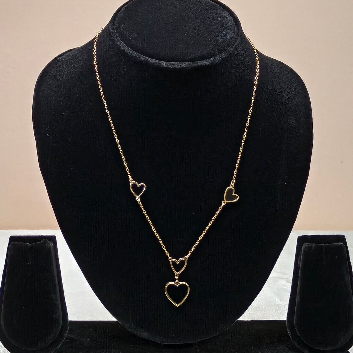 Layered Heart Charm Necklace-DD10033