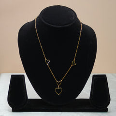 Layered Heart Charm Necklace-DD10033