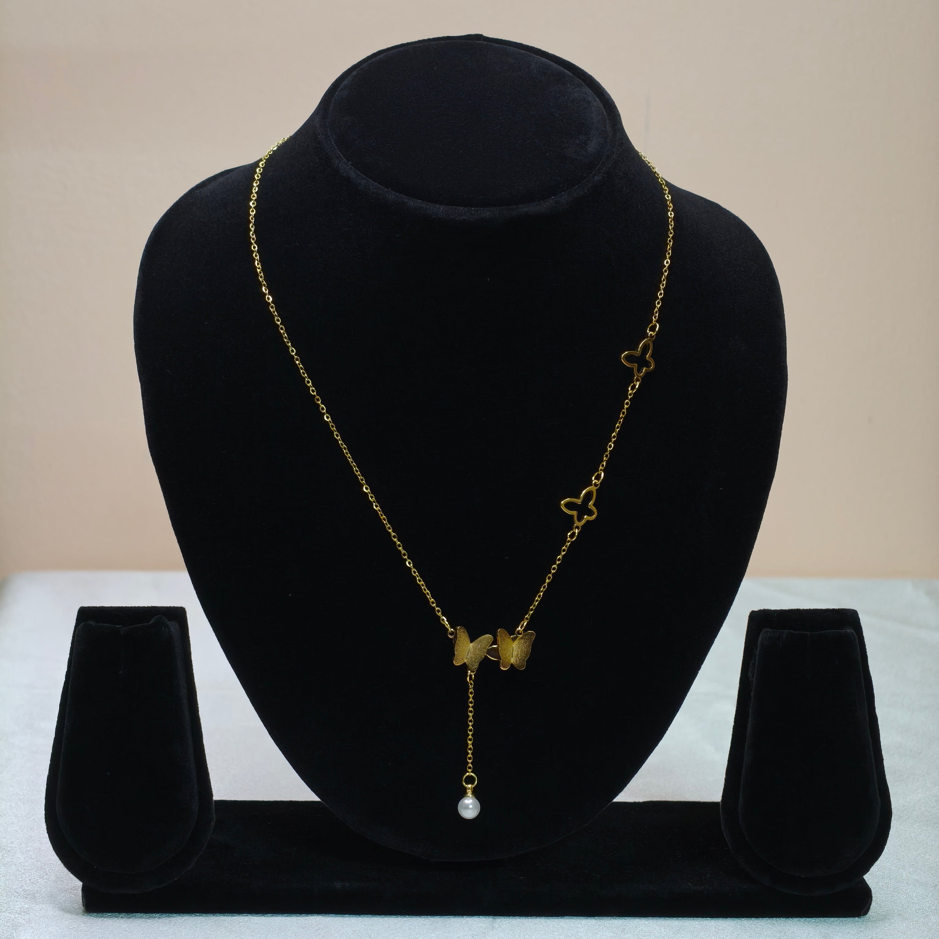 Pearl Drop Y-Chain Necklace-DD10035