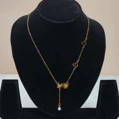 Pearl Drop Y-Chain Necklace-DD10035