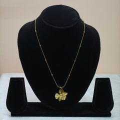 Minimal Floral Drop Pendant Necklace-DD10037