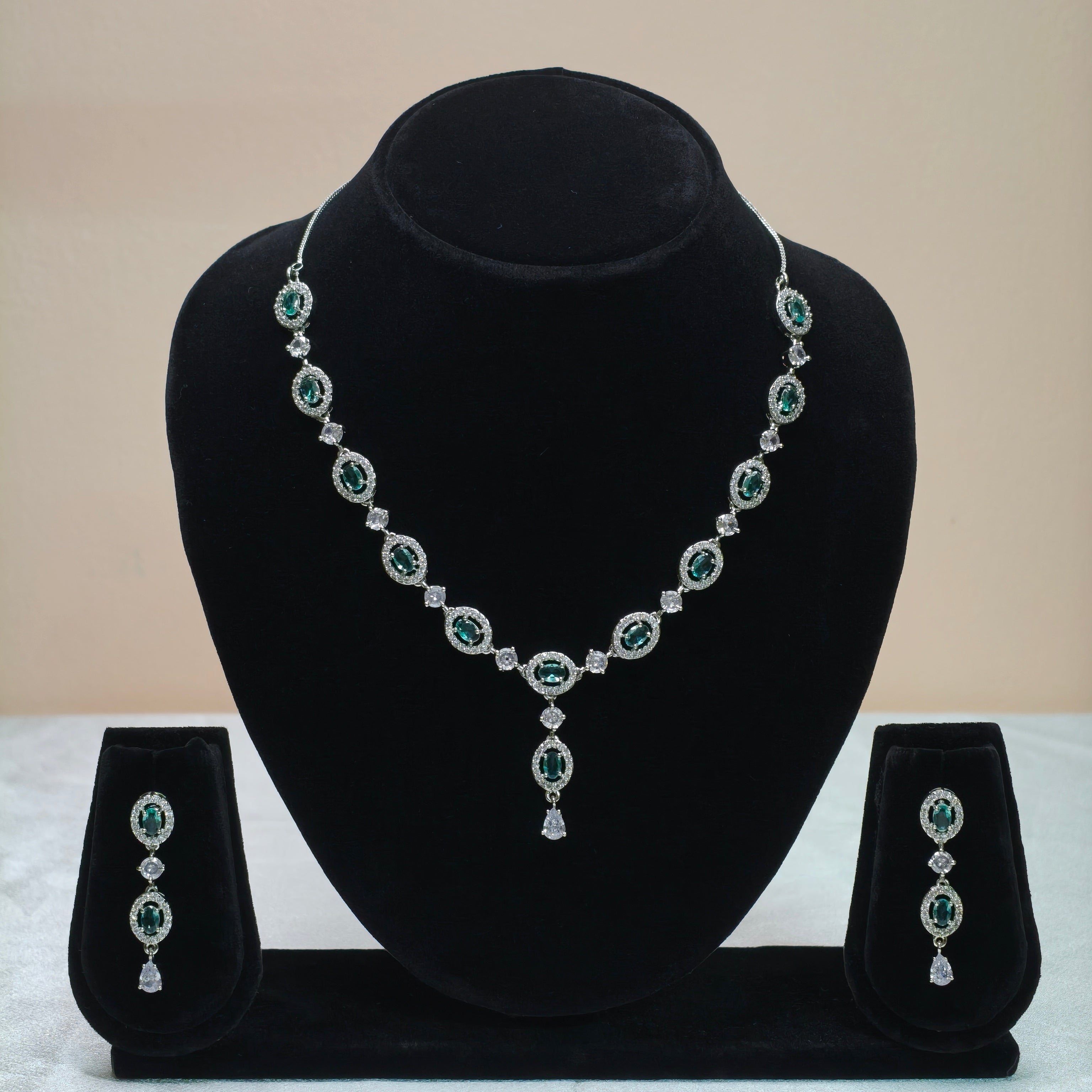 Aqua Drop Royale Necklace Set-DD10048