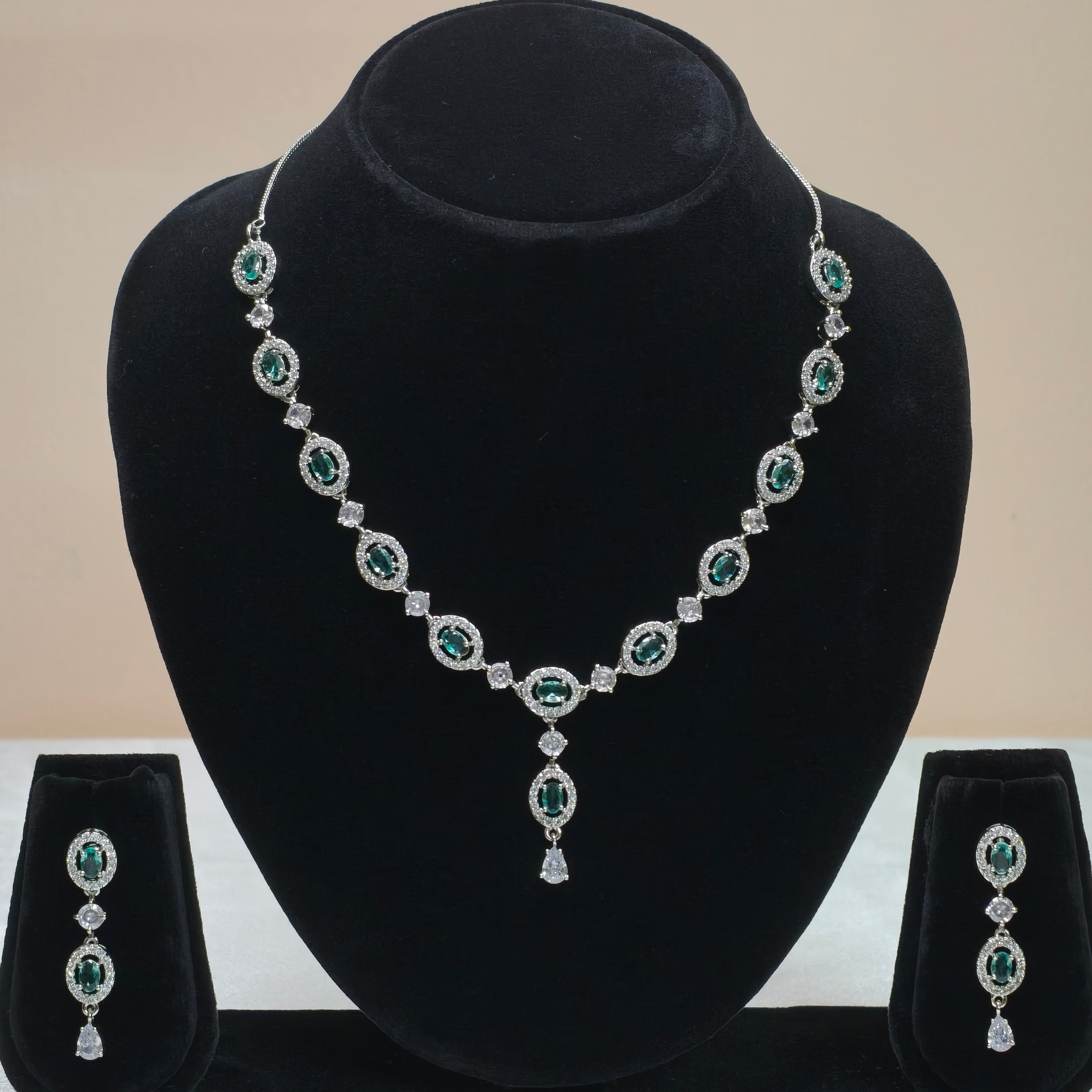 Aqua Drop Royale Necklace Set-DD10048