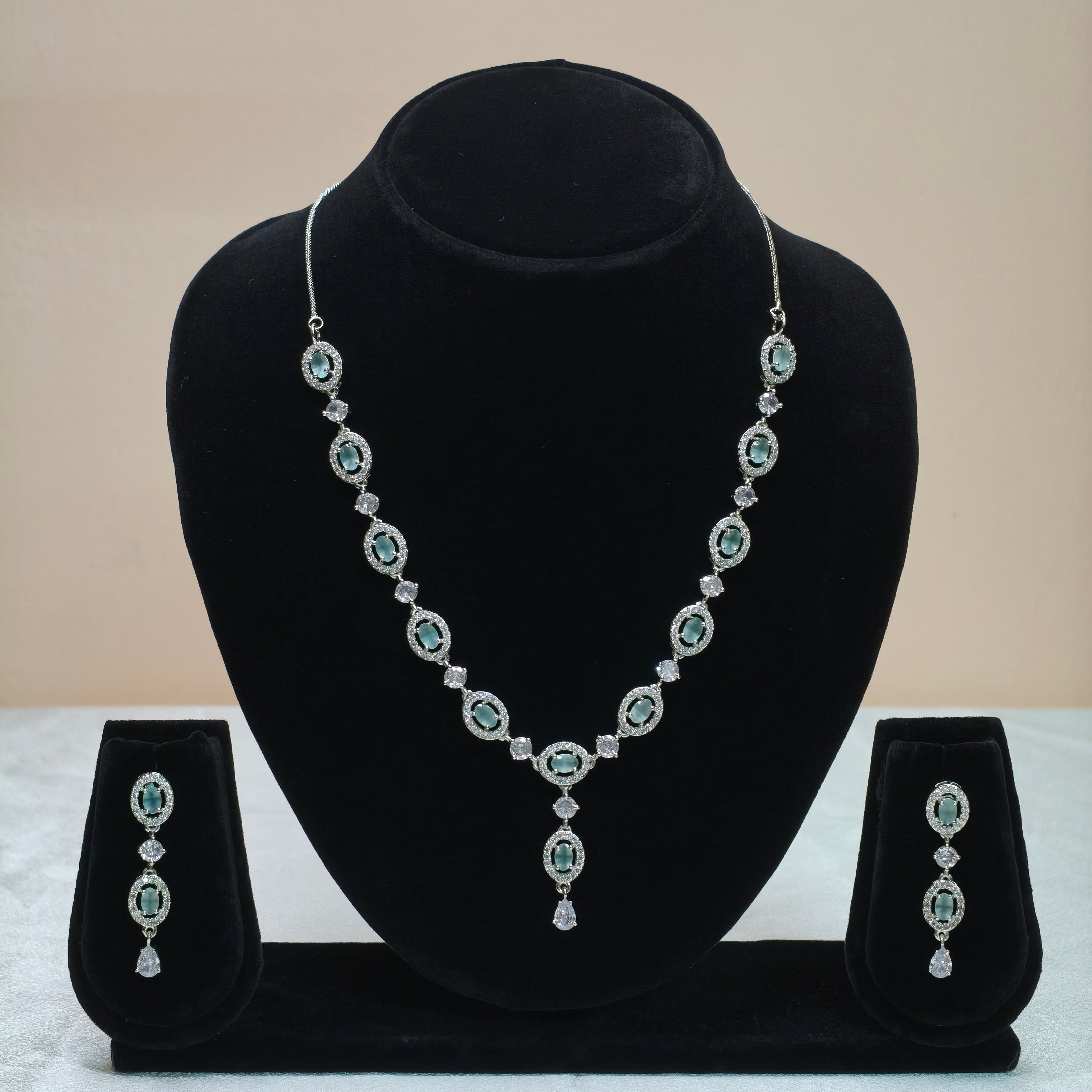 Aqua Drop Royale Necklace Set-DD10048