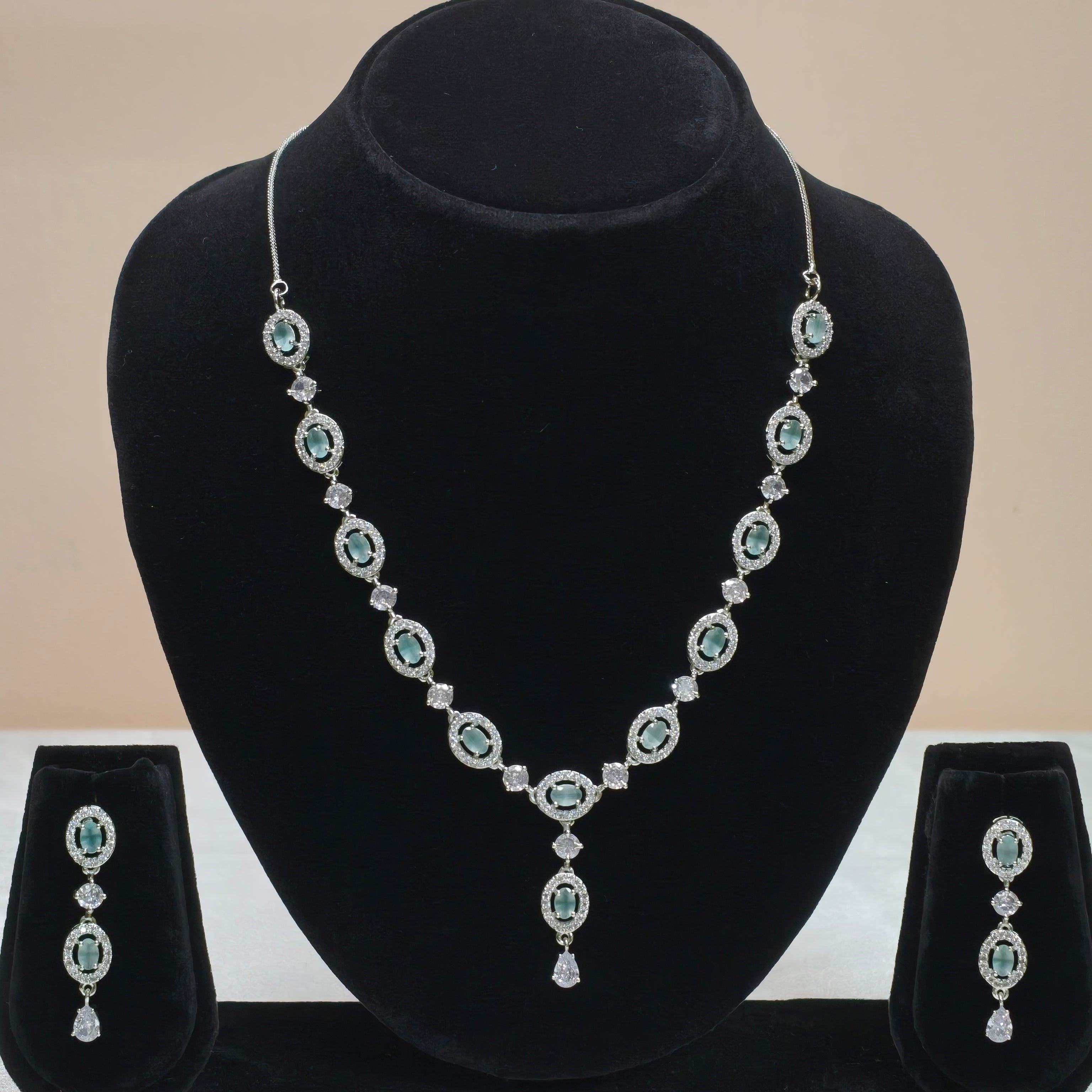Aqua Drop Royale Necklace Set-DD10048